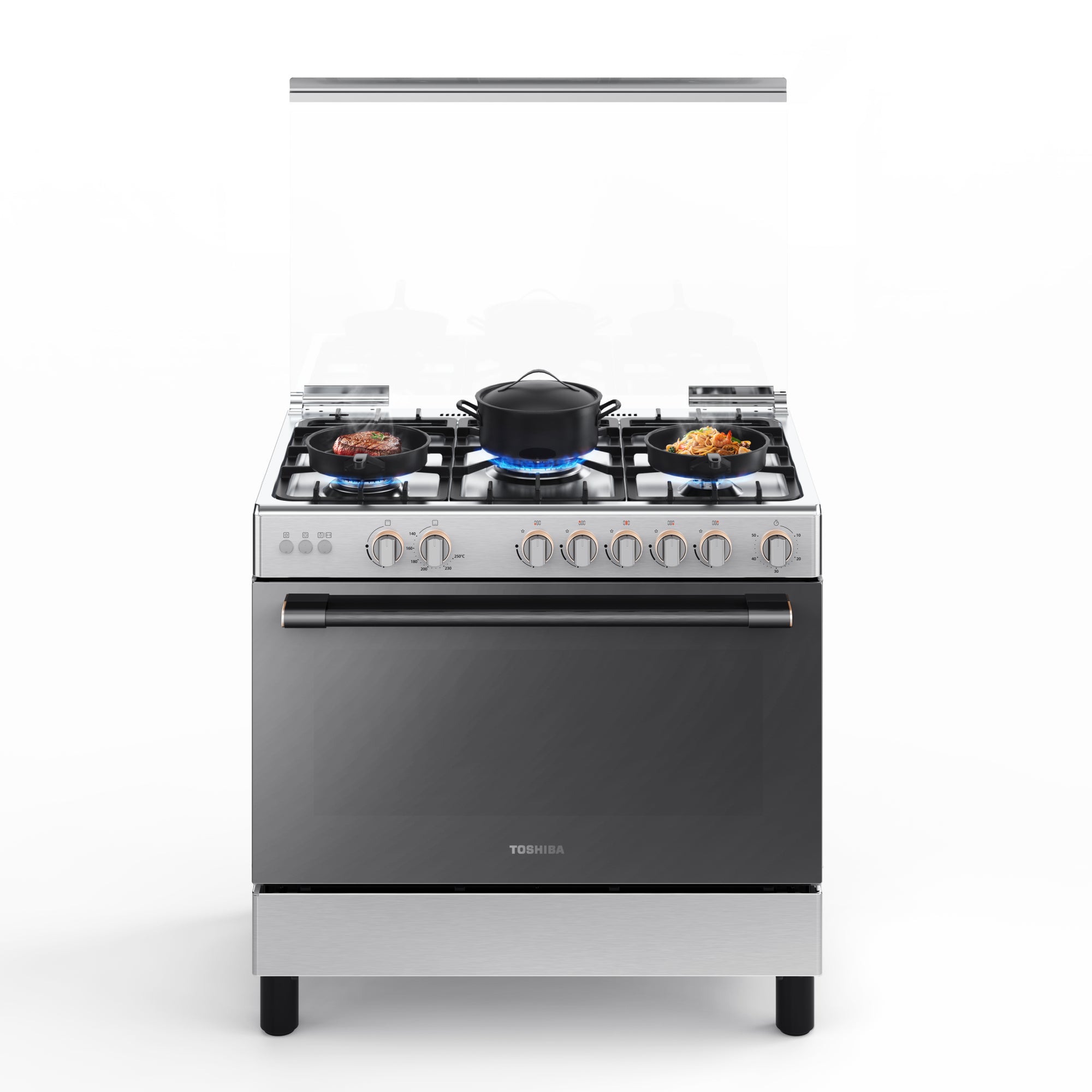 Toshiba 5-Burner Freestanding Gas Cooker RL2-90G5GE RL2-90G5GE(MR)