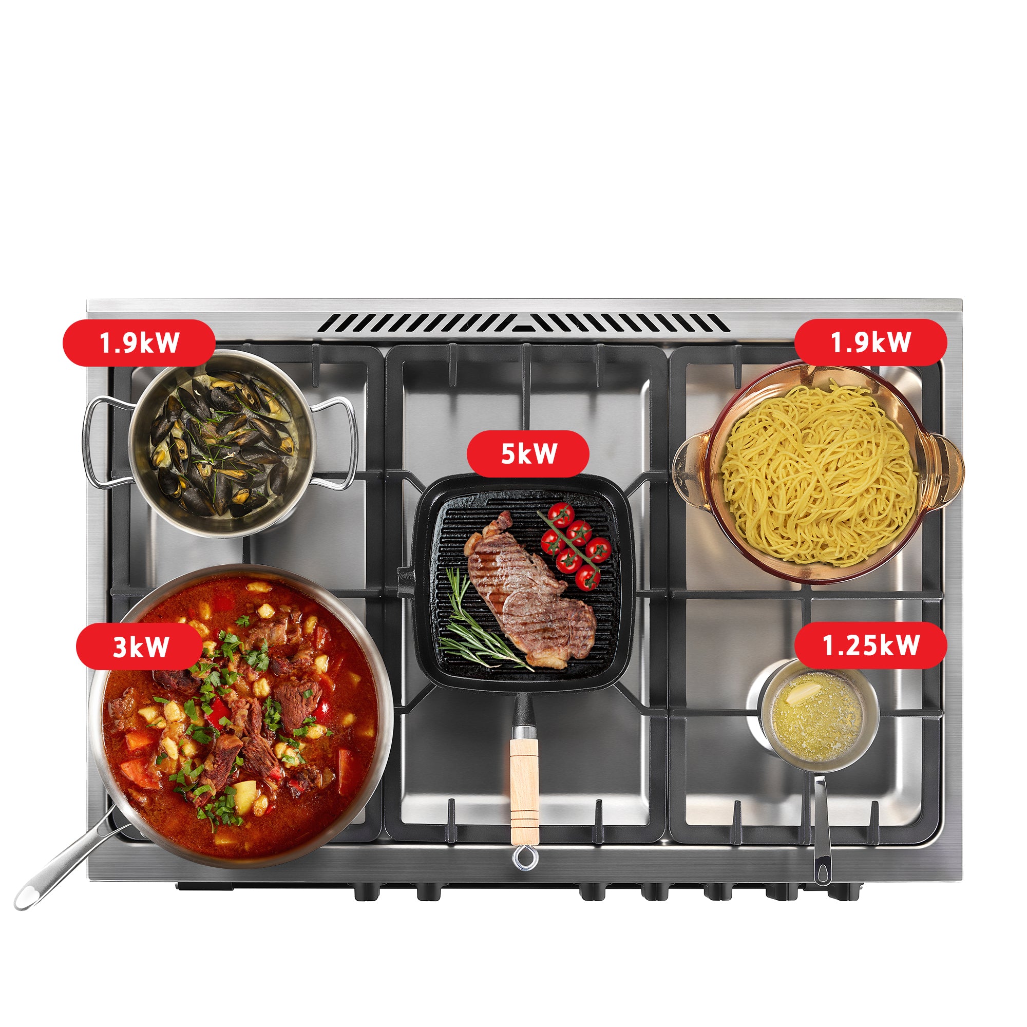 Toshiba 5-Burner Freestanding Gas Cooker RQ1-90MG5GE