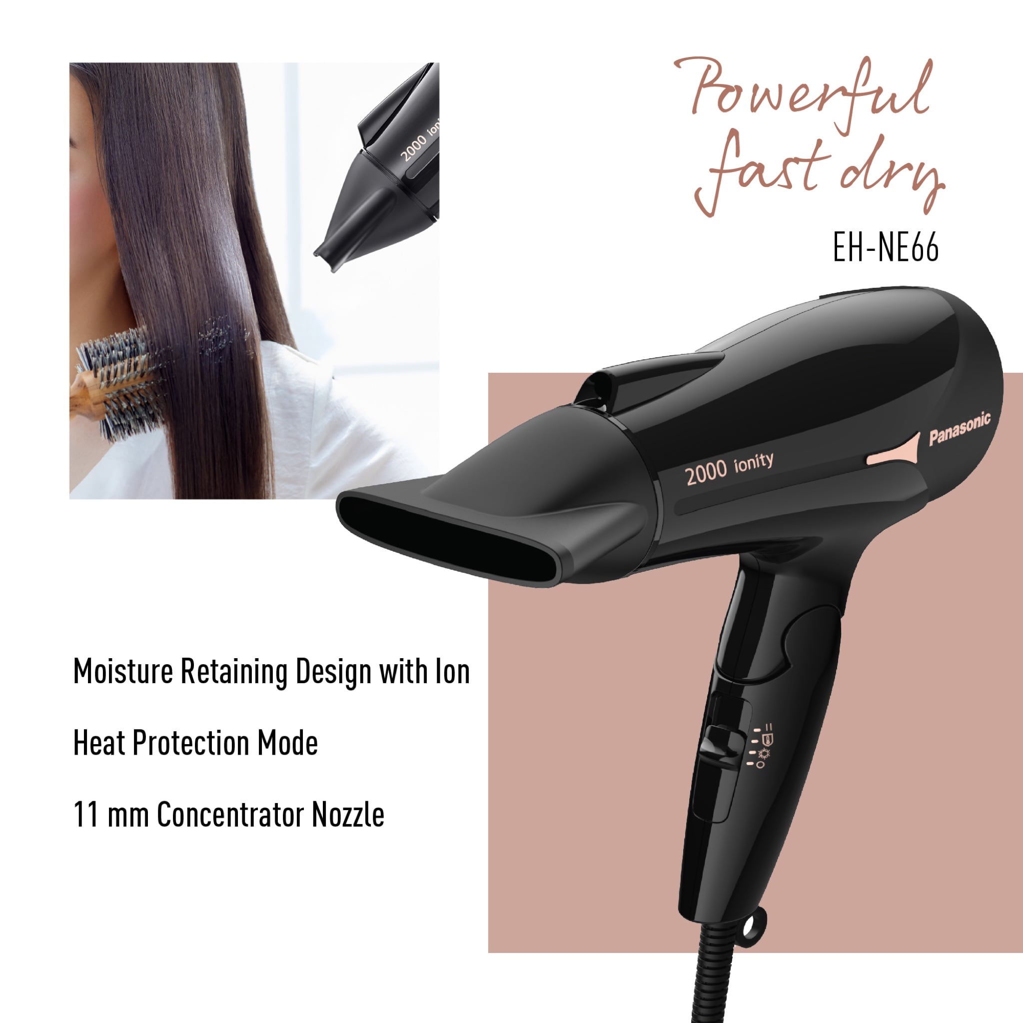 Panasonic 2000W Ionic Hair Dryer EH-NE66-K685