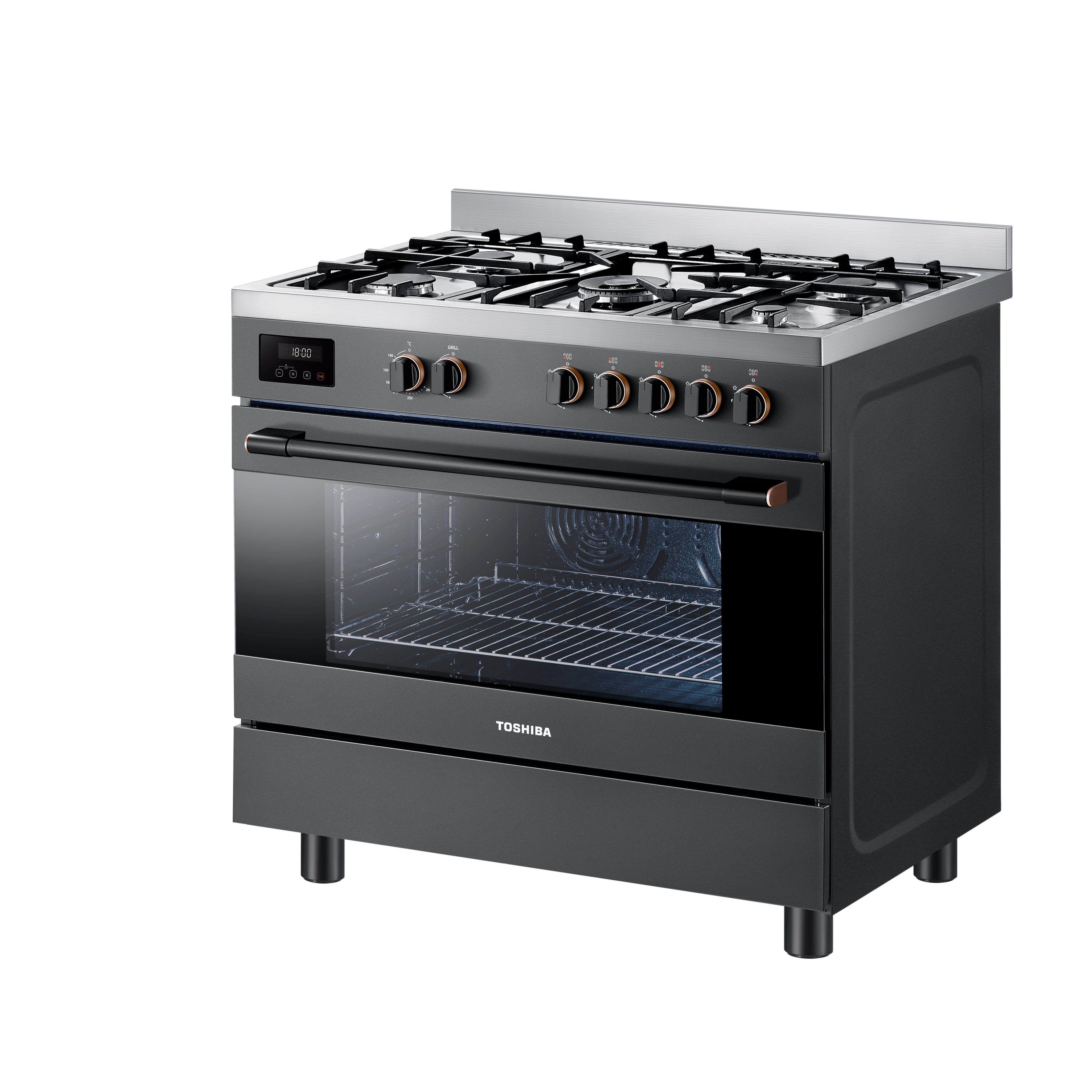 Toshiba 5-Burner Freestanding Gas Cooker RQ1-90MG5GE