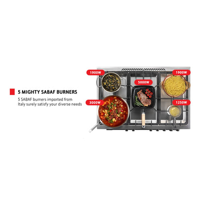 Toshiba 5-Burner Freestanding Gas Cooker RQ1-90MG5GE