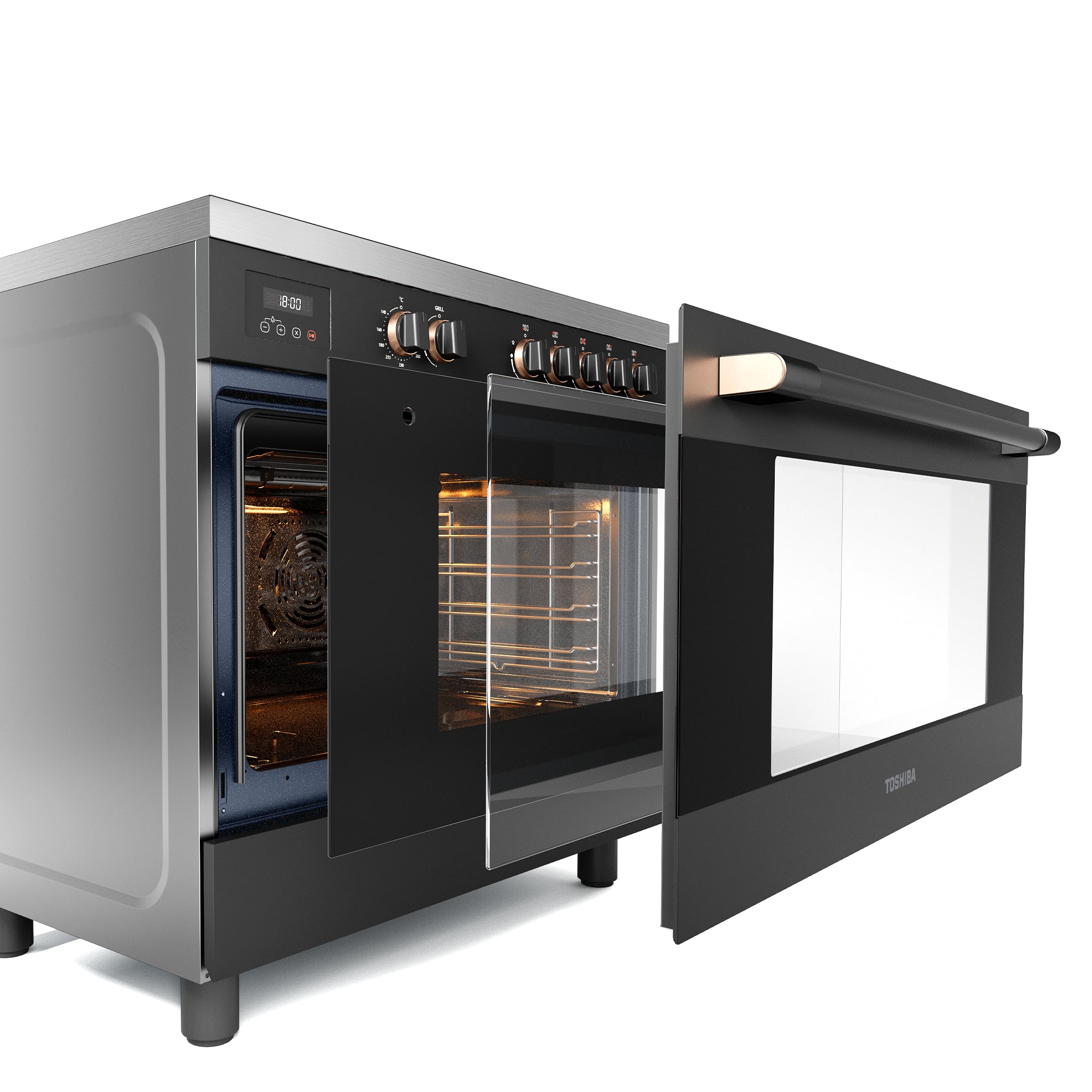 Toshiba 5-Burner Freestanding Gas Cooker RQ1-90MG5GE