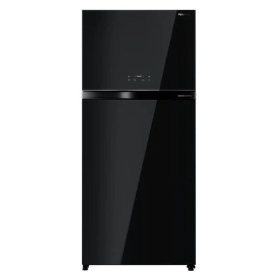 Toshiba 611L Top Mount Refrigerator Black Glass